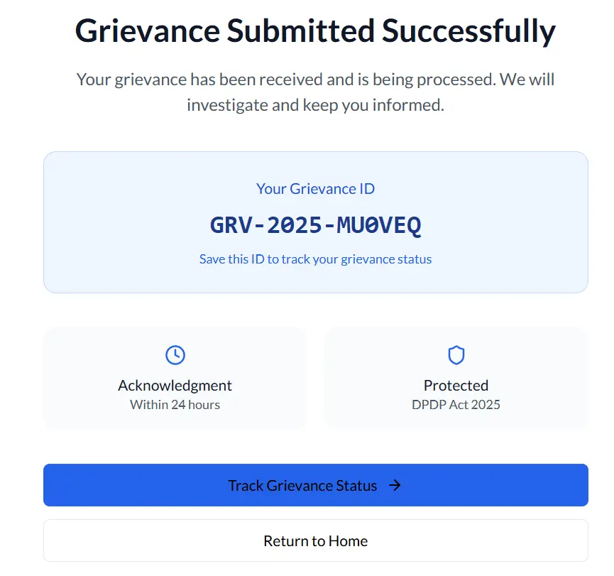 Grievance Management Dashboard